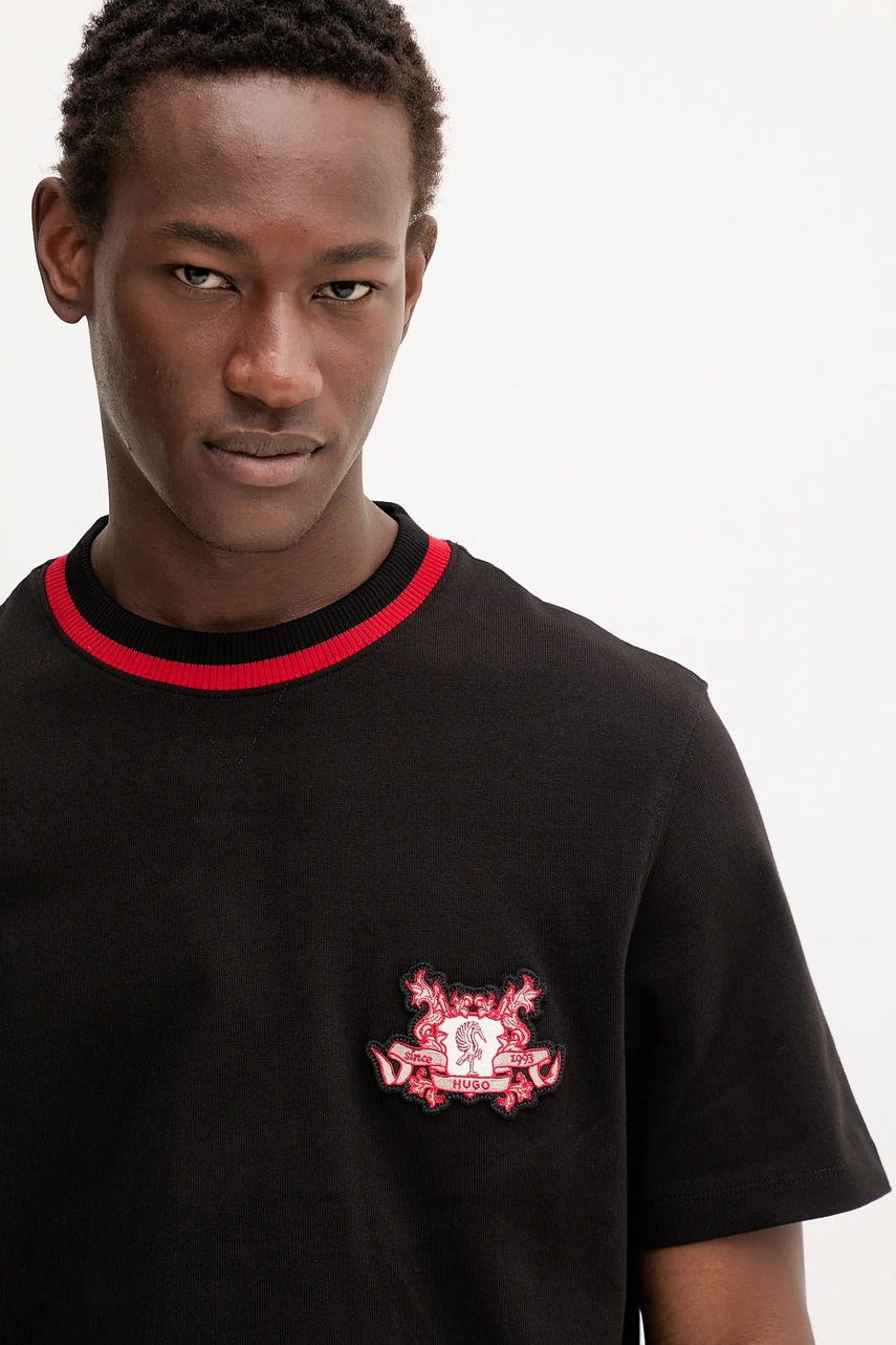 Bavlněné tričko HUGO Dugbytee
