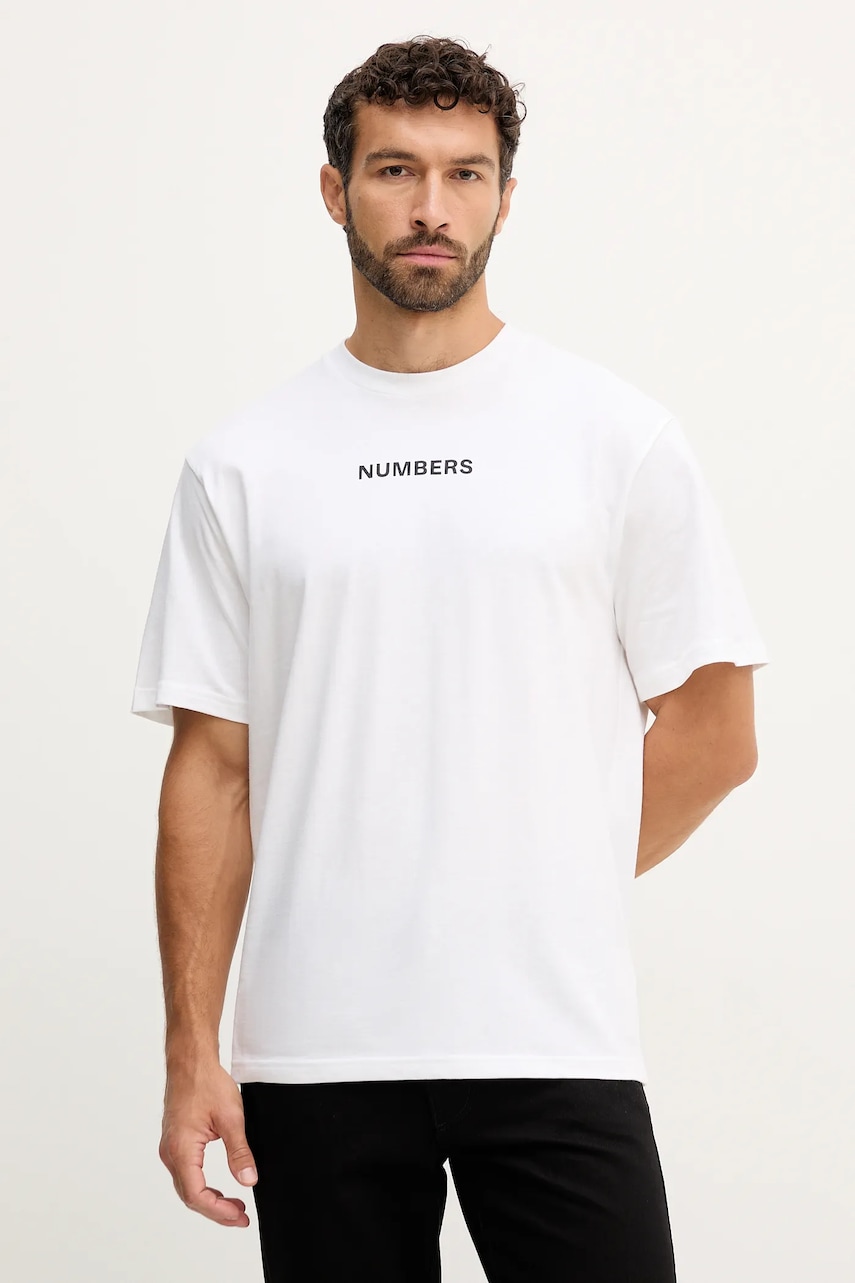 United Colors of Benetton tricou din bumbac culoarea alb, cu imprimeu, 3MI5U10AX