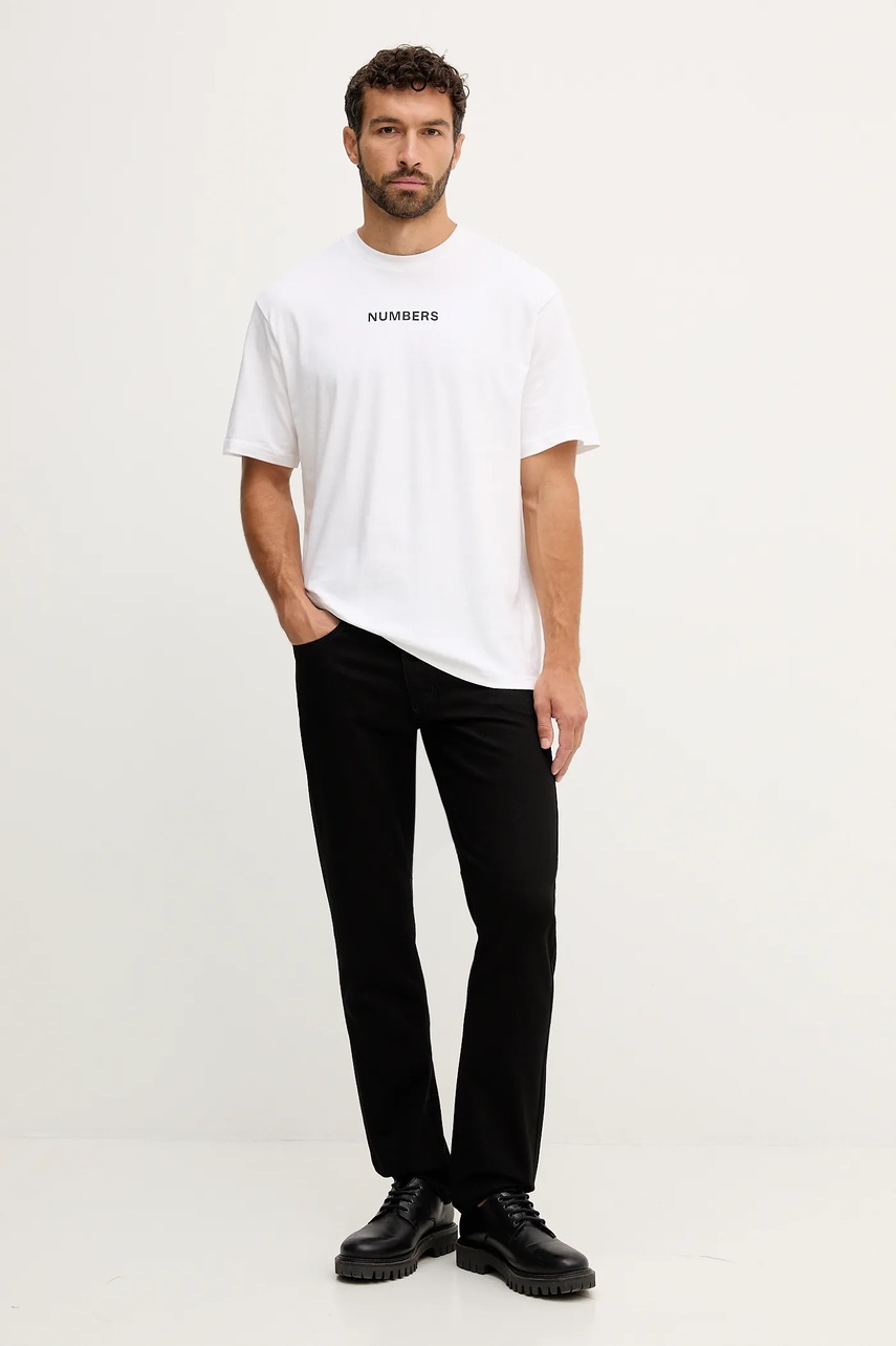 Хлопковая футболка United Colors of Benetton цвет белый с принтом 3MI5U10AX