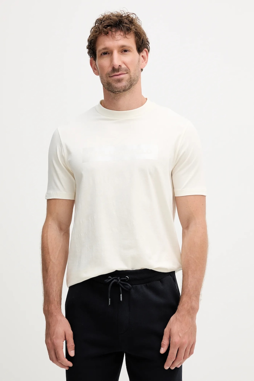 Karl Lagerfeld tricou culoarea bej, cu imprimeu, 554221.755035