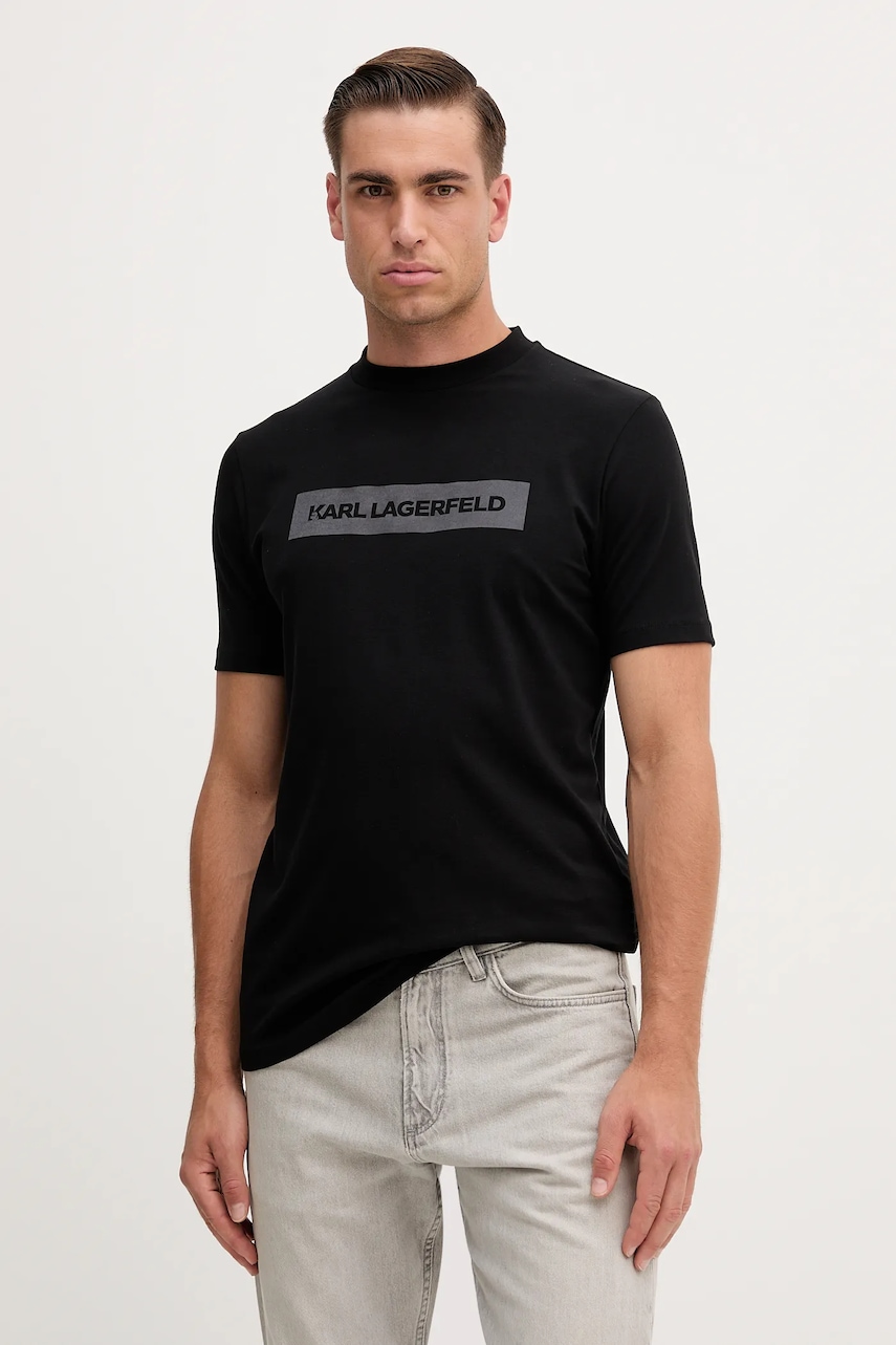 Karl Lagerfeld tricou culoarea negru, cu imprimeu, 554221.755035