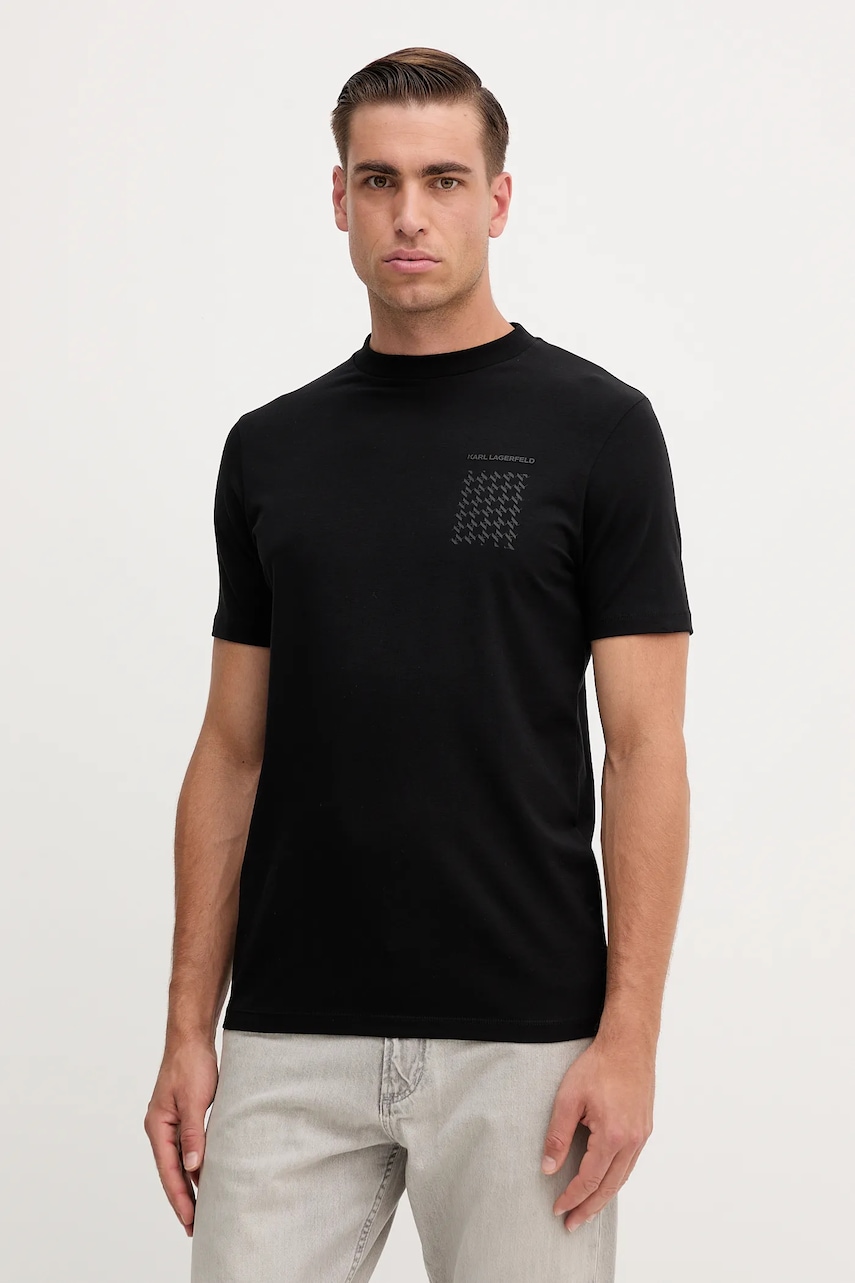 Karl Lagerfeld tricou culoarea negru, cu imprimeu, 554221.755034