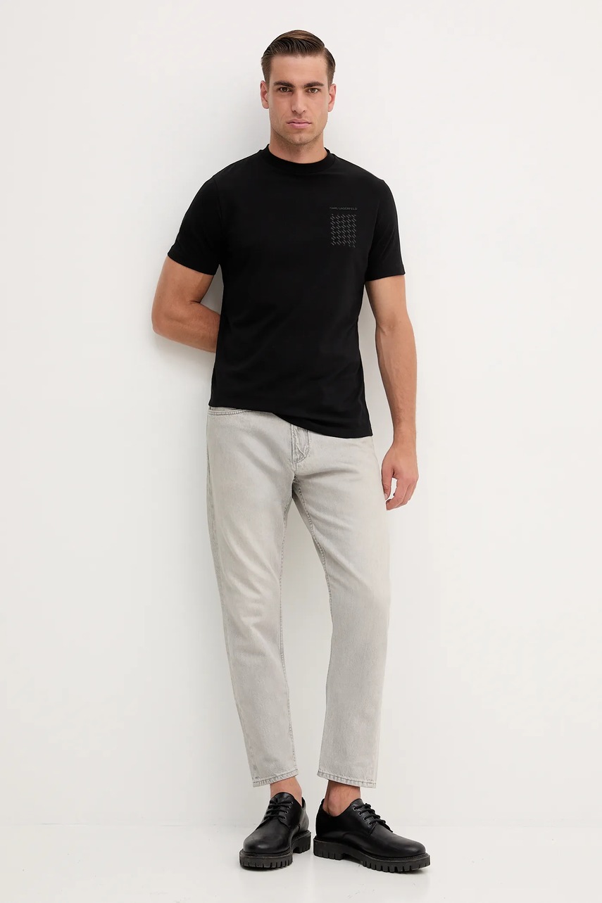 Футболка Karl Lagerfeld цвет чёрный с принтом 554221.755034