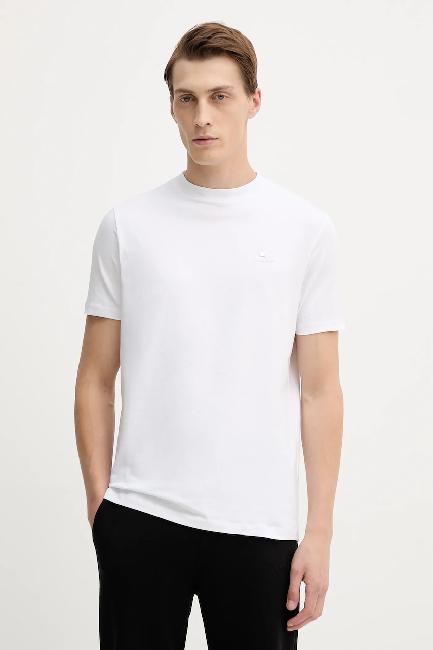 Karl Lagerfeld tricou culoarea alb, uni, 554235.755053