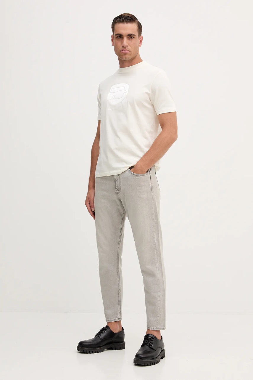 Футболка Karl Lagerfeld цвет бежевый с принтом 554221.755032