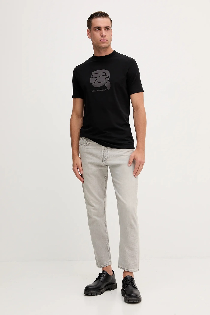Футболка Karl Lagerfeld цвет чёрный с принтом 554221.755032