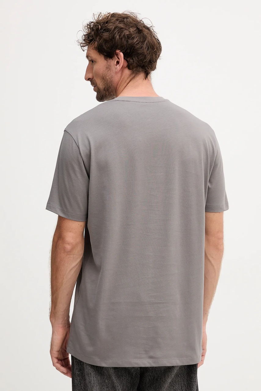 Хлопковая футболка Armani Exchange цвет серый с аппликацией XM001280 AF10361