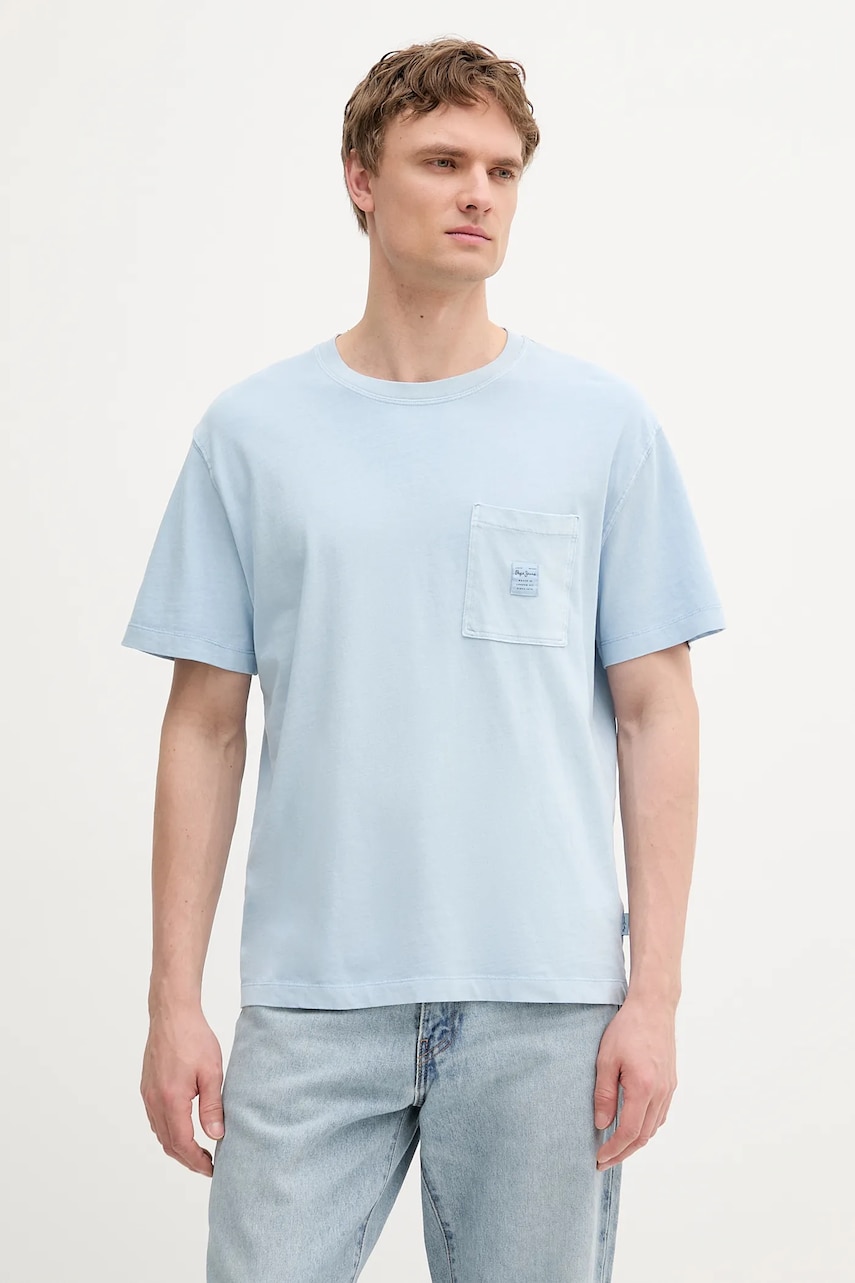 Pepe Jeans tricou din bumbac uni, PM509965