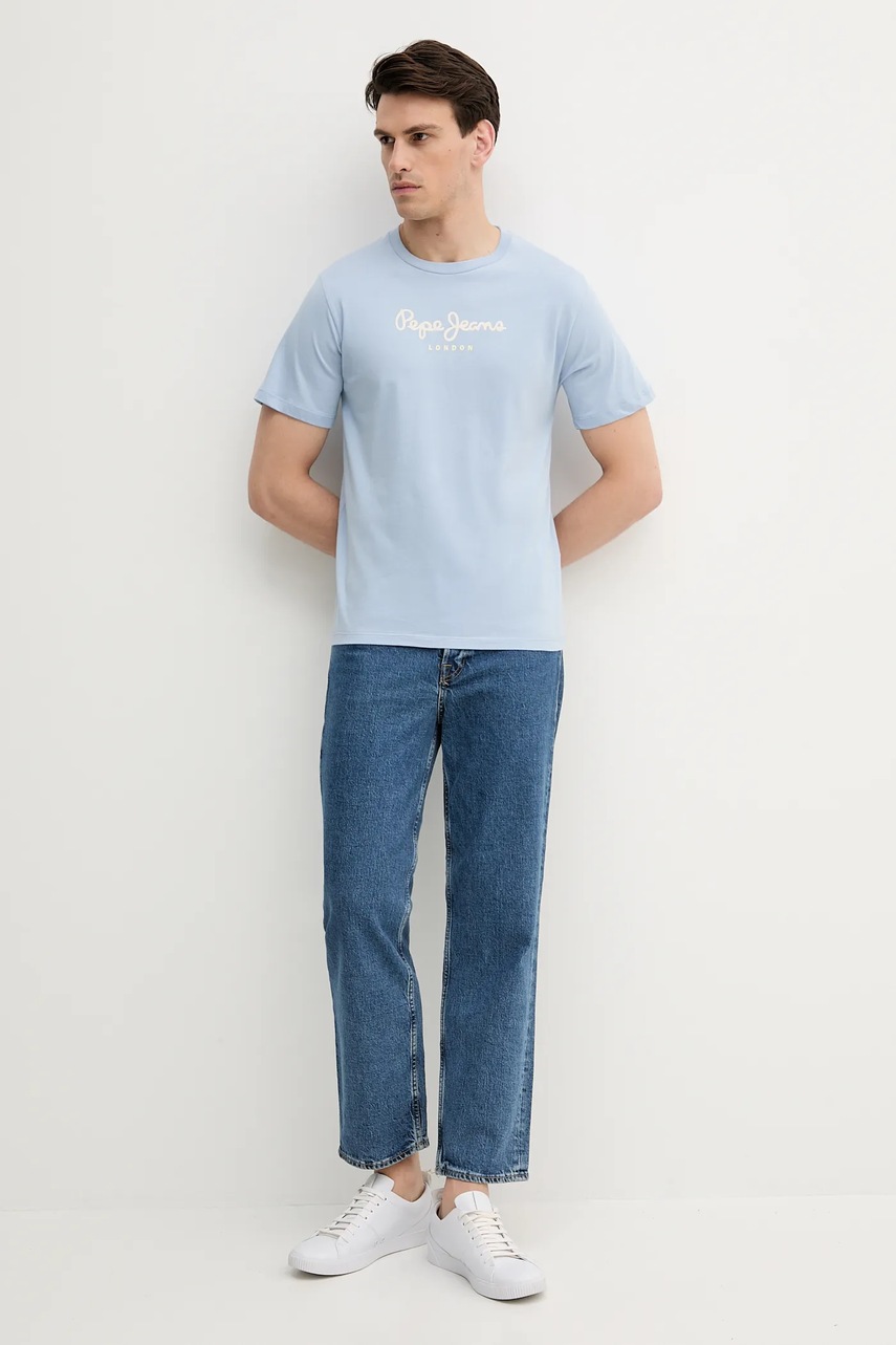 Хлопковая футболка Pepe Jeans с принтом PM509979 Хлопковая футболка Pepe Jeans с принтом PM509979
