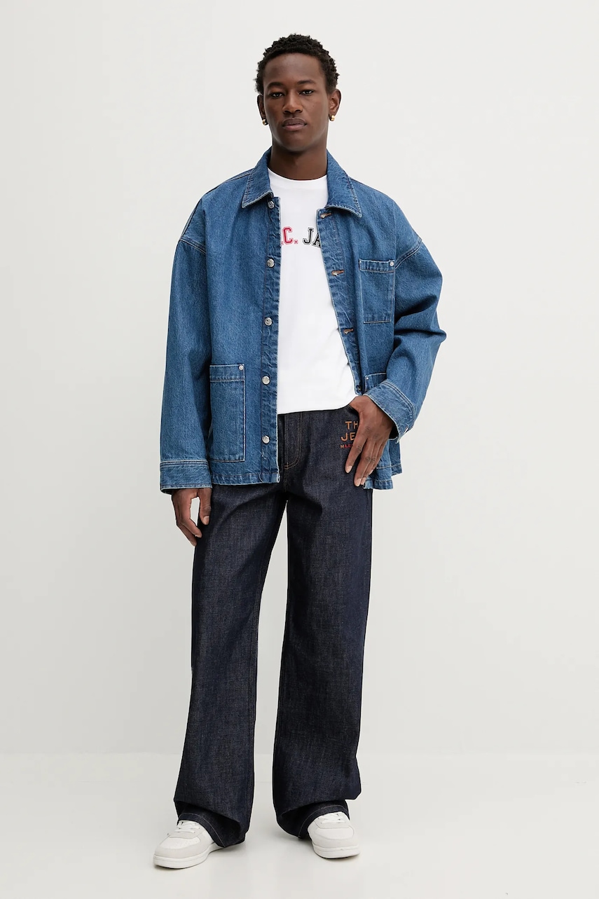 Хлопковая футболка A.P.C. A.P.C. x MARC JACOBS цвет белый с принтом COHKS.H26554 Хлопковая футболка A.P.C. A.P.C. x MARC JACOBS цвет белый с принтом COHKS.H26554