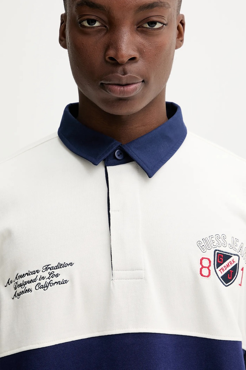 Βαμβακερό μπλουζάκι πόλο Guess Jeans φωτογραφία