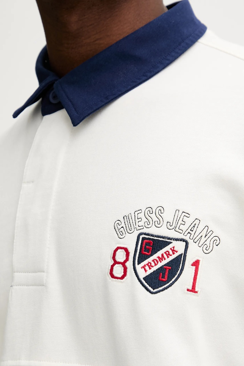 Βαμβακερό μπλουζάκι πόλο Guess Jeans φωτογραφία
