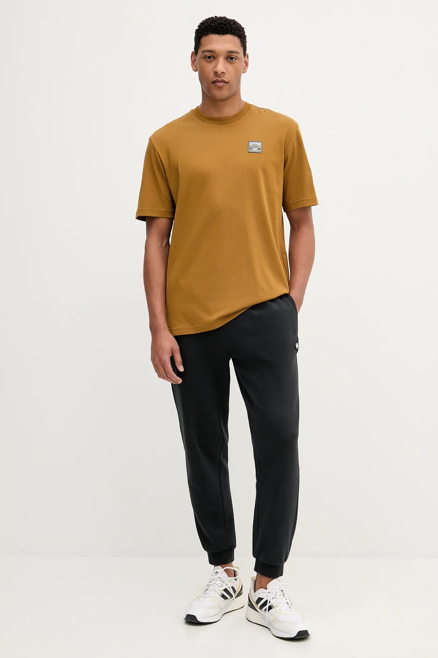 Хлопковая футболка adidas Originals Graphic Lo Ss T цвет зелёный с принтом JW0160