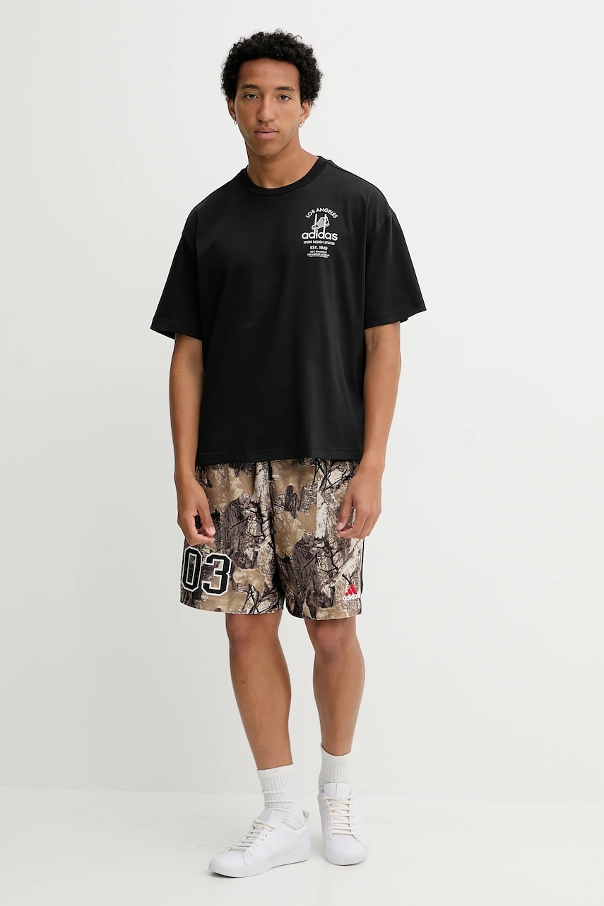 Футболка adidas Originals Asd Fastbrk Tee цвет чёрный узор JW6644 Футболка adidas Originals Asd Fastbrk Tee цвет чёрный узор JW6644