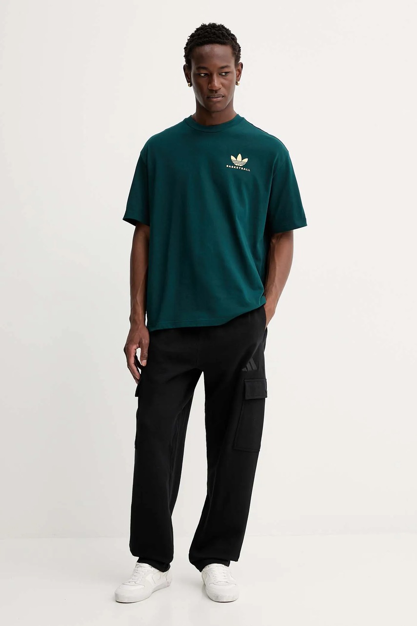 Футболка adidas Originals Intercon Tee цвет зелёный с принтом JW6647