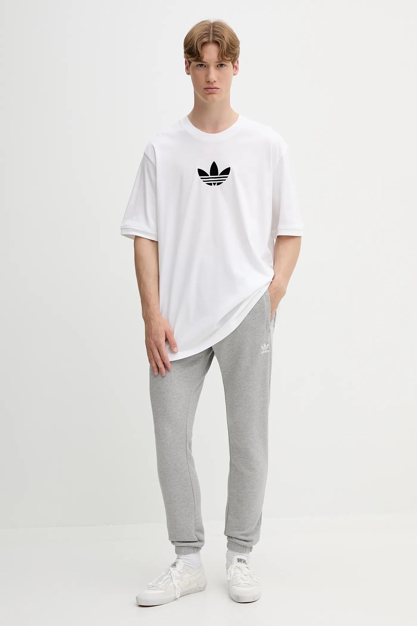Хлопковая футболка adidas Originals Oversize Tee цвет белый однотонная JX1515