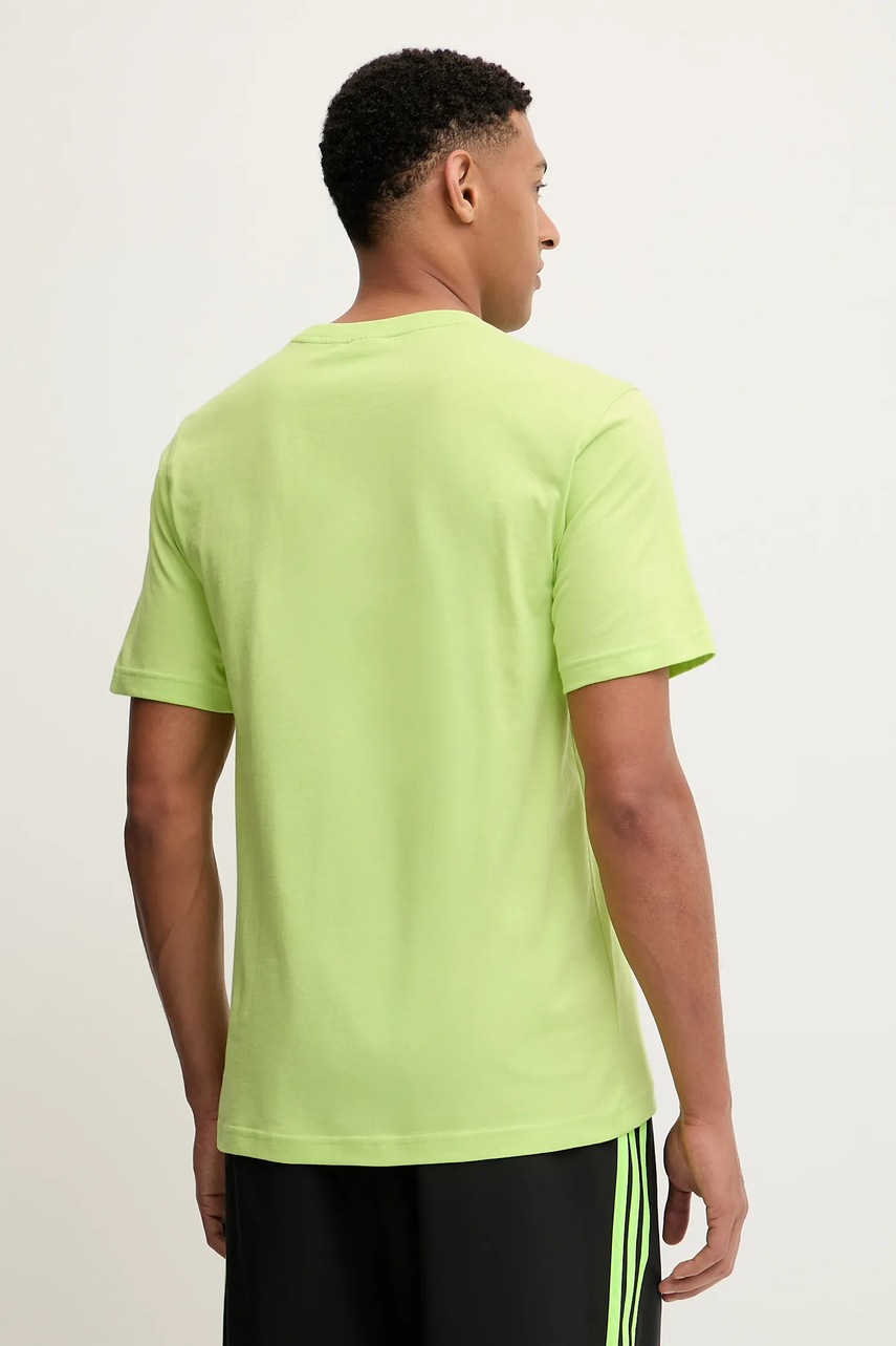 Βαμβακερό μπλουζάκι adidas Originals Trefoil Essential ανδρικό, χρώμα: πράσινο, JZ3583 φωτογραφία