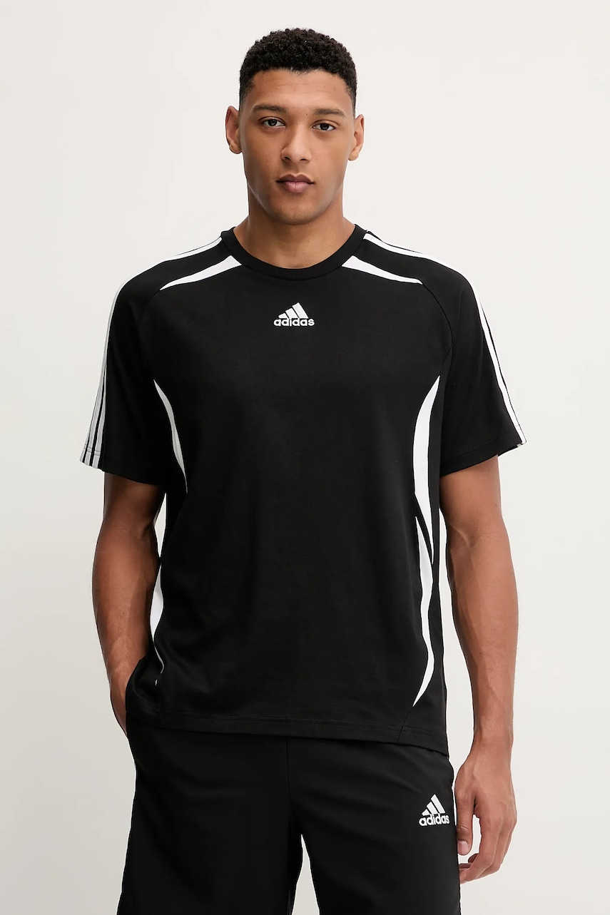 adidas Originals tricou din bumbac Teamgeist culoarea negru, cu imprimeu, KE0145