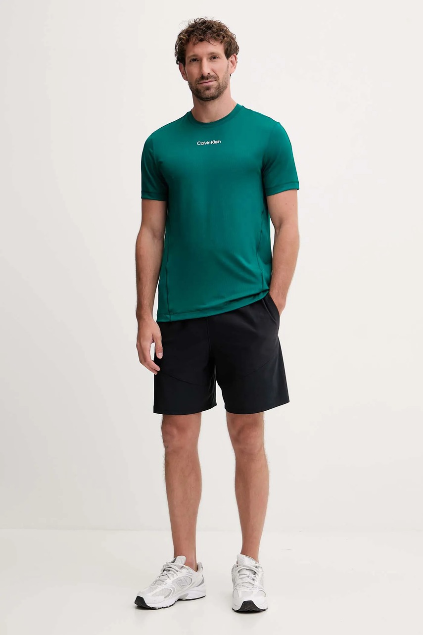 Футболка для тренинга Calvin Klein Performance цвет зелёный однотонная LVGMF5K101