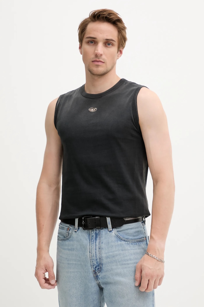 Diesel tricou din bumbac T-BRICO-NEW culoarea negru, A19632.0CHBI