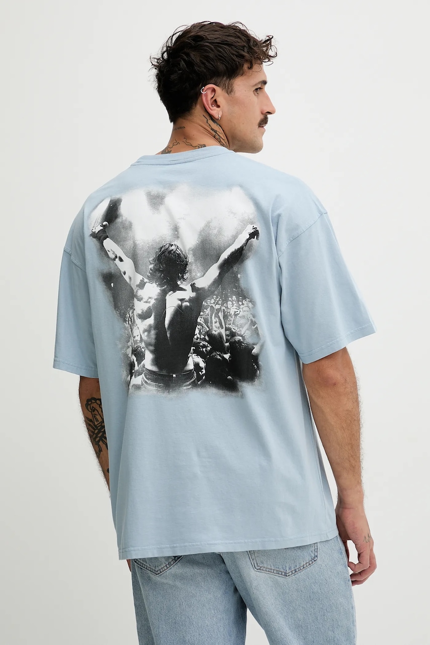 Diesel tricou din bumbac T-BOXT-T23 cu imprimeu, A18731.0PLAT