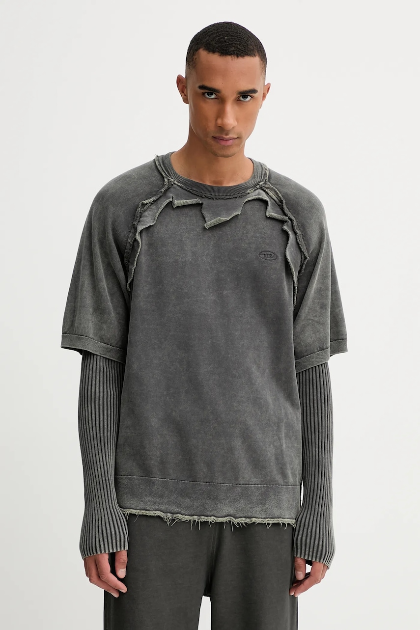 Diesel hanorac de bumbac K-PETRO culoarea gri, cu imprimeu, A18898.0NKCQ