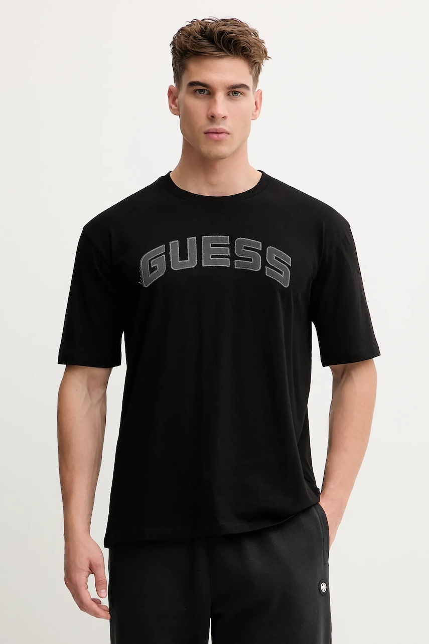 Βαμβακερό μπλουζάκι Guess SHINGO