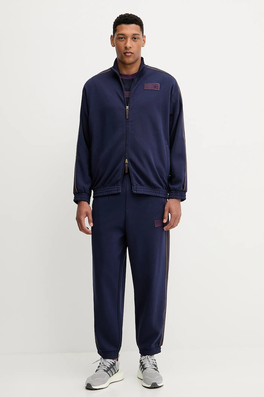 Хлопковая футболка EA7 Emporio Armani цвет синий с аппликацией AF12957.7X000404 Хлопковая футболка EA7 Emporio Armani цвет синий с аппликацией AF12957.7X000404