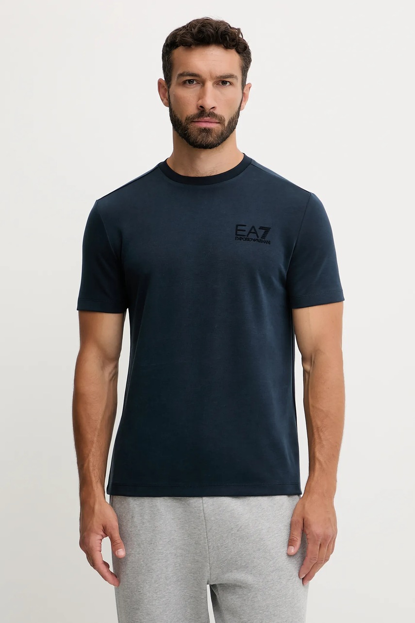 Levně Tričko EA7 Emporio Armani pánské, tmavomodrá barva, AF13862.7M000756