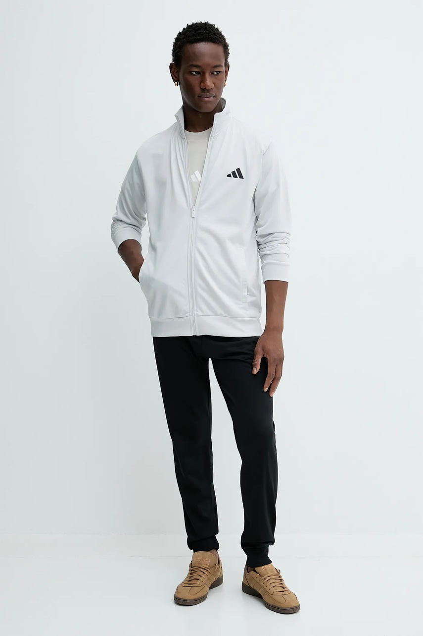 Хлопковая футболка adidas Essential цвет бежевый однотонная JD1779