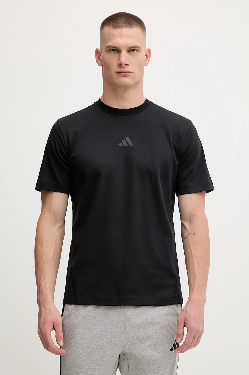 adidas tricou din bumbac City Escape culoarea negru, cu imprimeu, JF3254