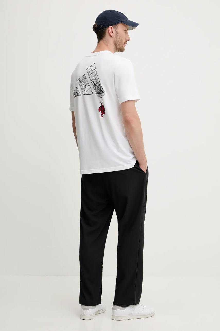 Хлопковая футболка adidas Spiderman T-S цвет белый с принтом JL8056 Хлопковая футболка adidas Spiderman T-S цвет белый с принтом JL8056