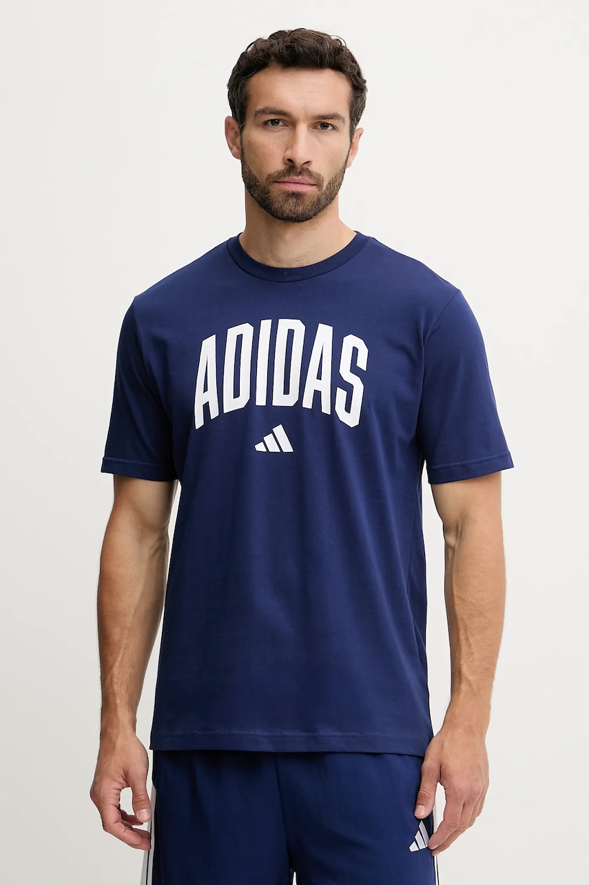 adidas tricou din bumbac Collegiate cu imprimeu, JM6417