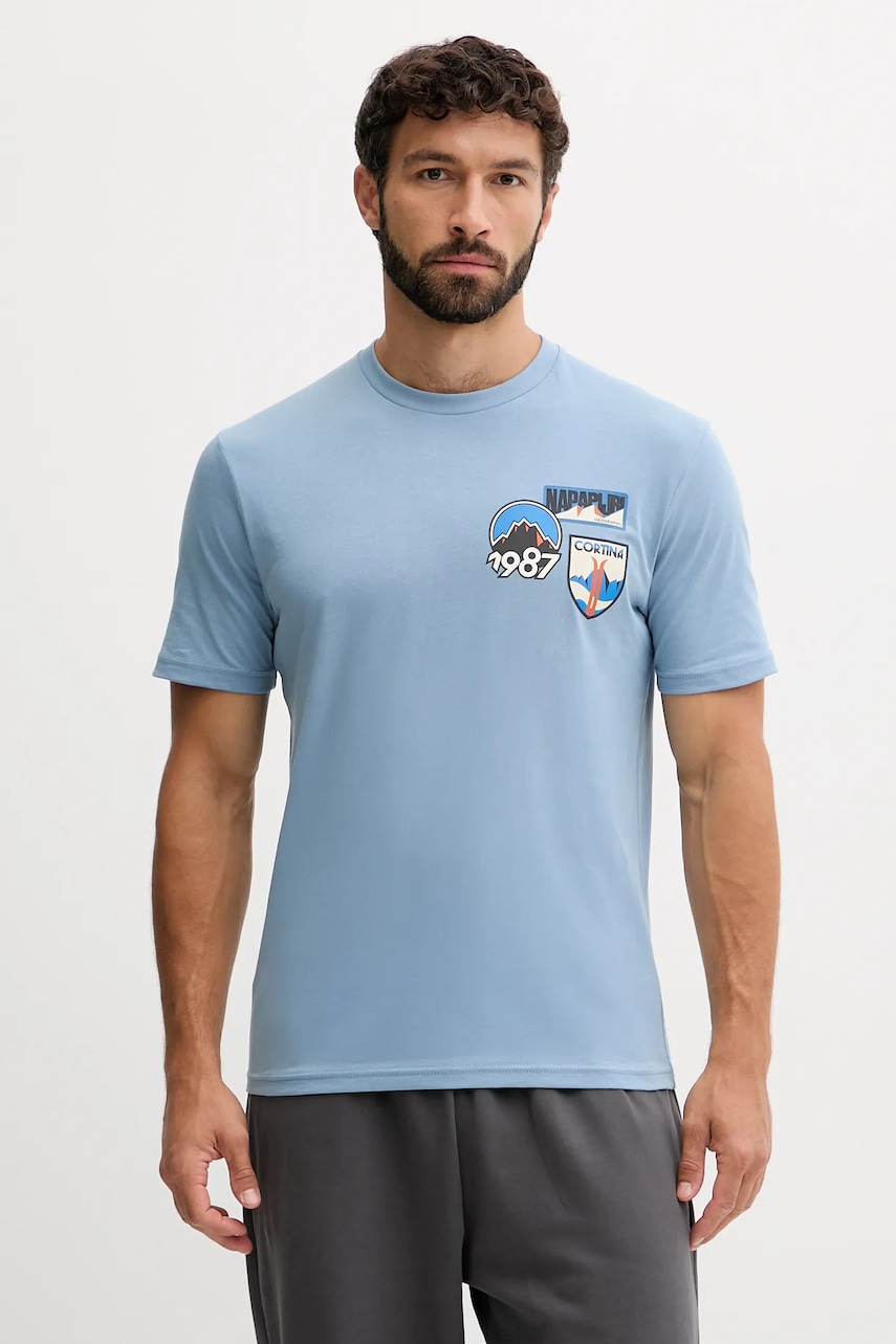 Napapijri tricou din bumbac S-Montepiana cu imprimeu, NP0A88SVI841