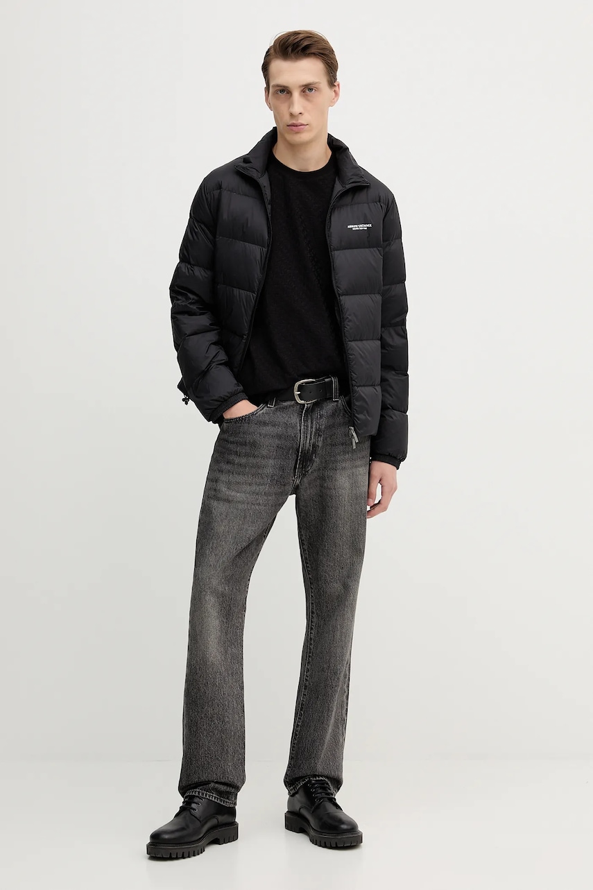 Хлопковая футболка Armani Exchange цвет чёрный узор XM001431 AF10337 Хлопковая футболка Armani Exchange цвет чёрный узор XM001431 AF10337