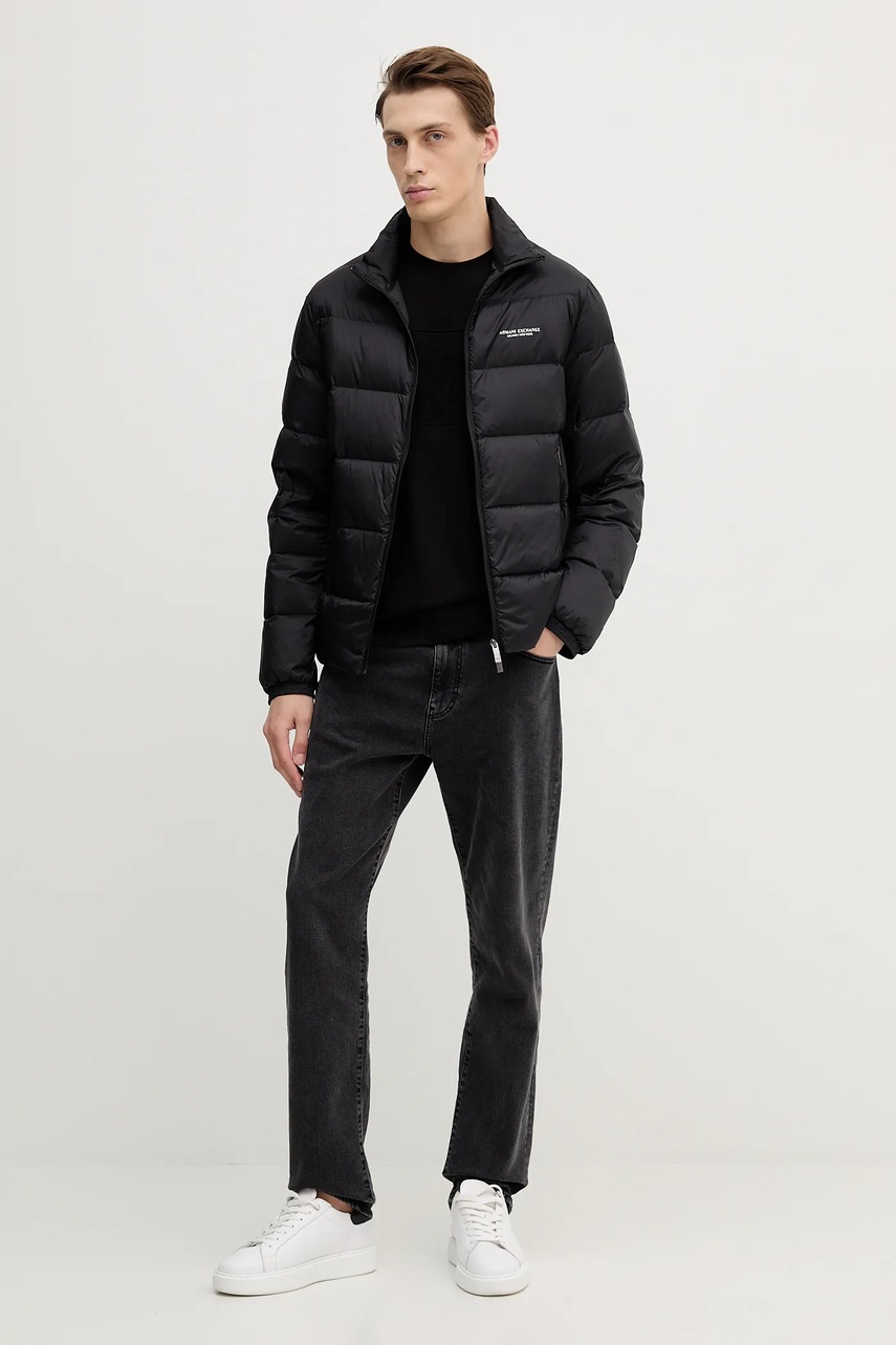 Хлопковая футболка Armani Exchange цвет чёрный однотонная XM001454 AF10361