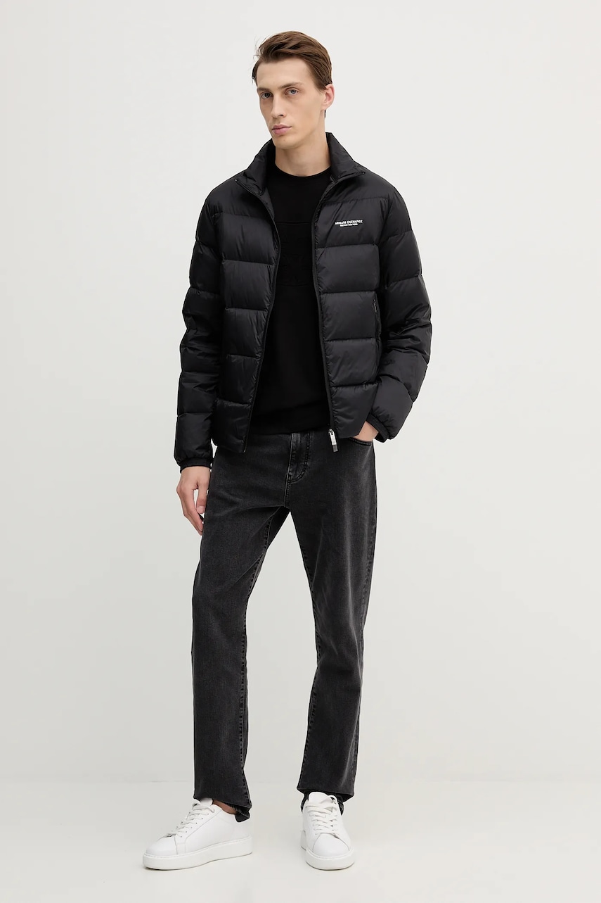 Хлопковая футболка Armani Exchange цвет чёрный однотонная XM001454 AF10361 Хлопковая футболка Armani Exchange цвет чёрный однотонная XM001454 AF10361