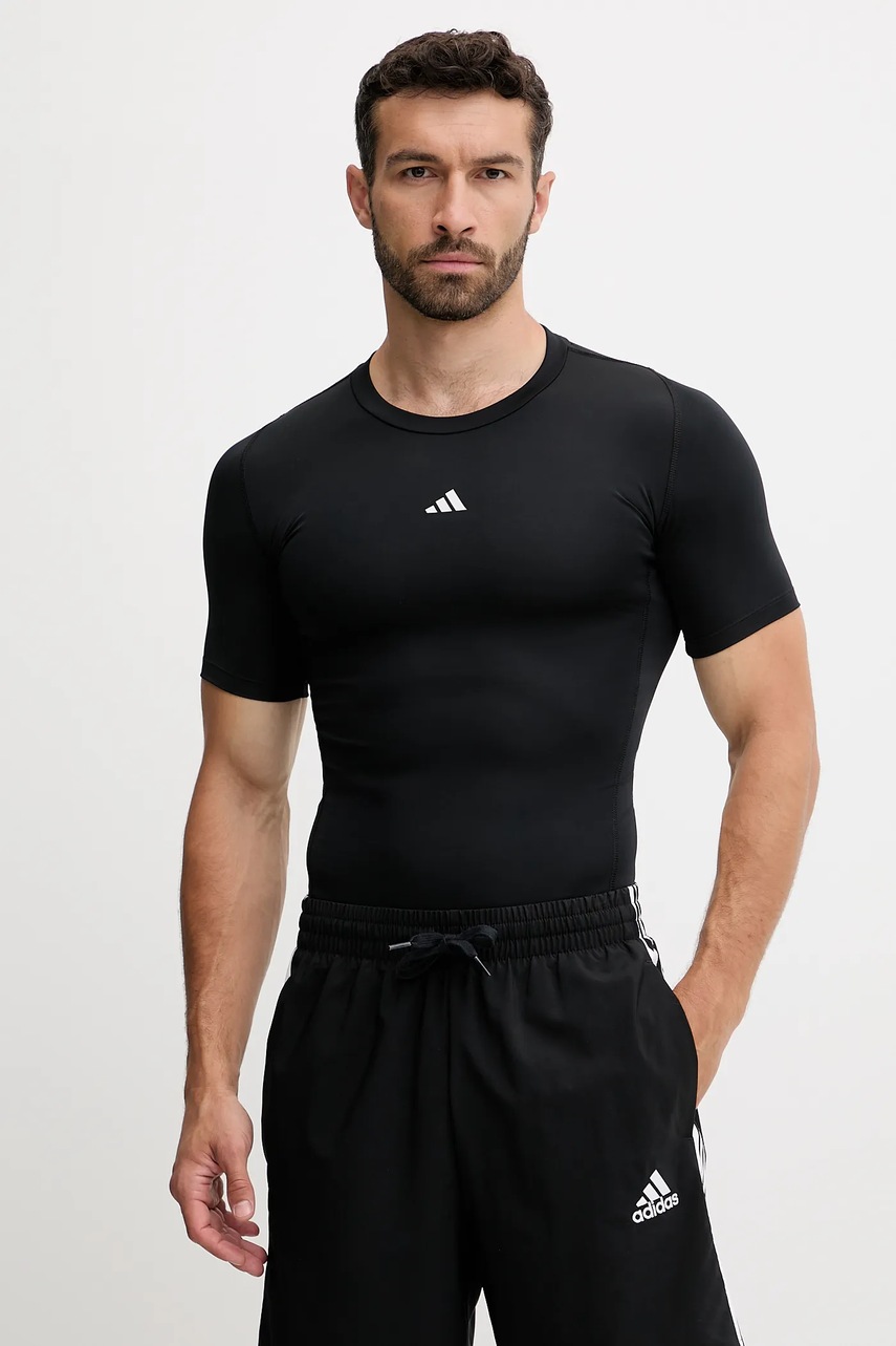 adidas Performance tricou de antrenament Techfit culoarea negru, uni, JP4674