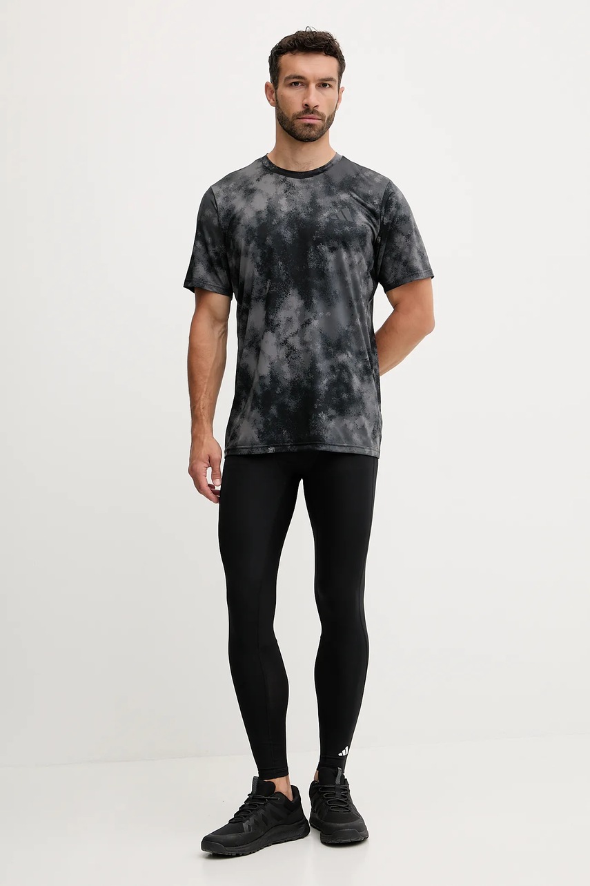 Футболка для тренинга adidas Performance WORKOUT ESSENTIALS PLUS цвет чёрный узор JW9707