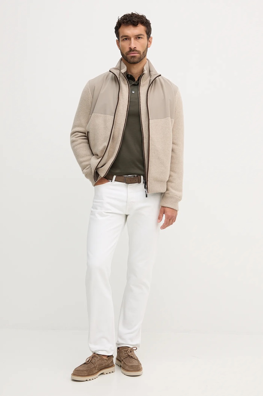 Поло Emporio Armani цвет чёрный однотонное 8N1F96 1JUVZ