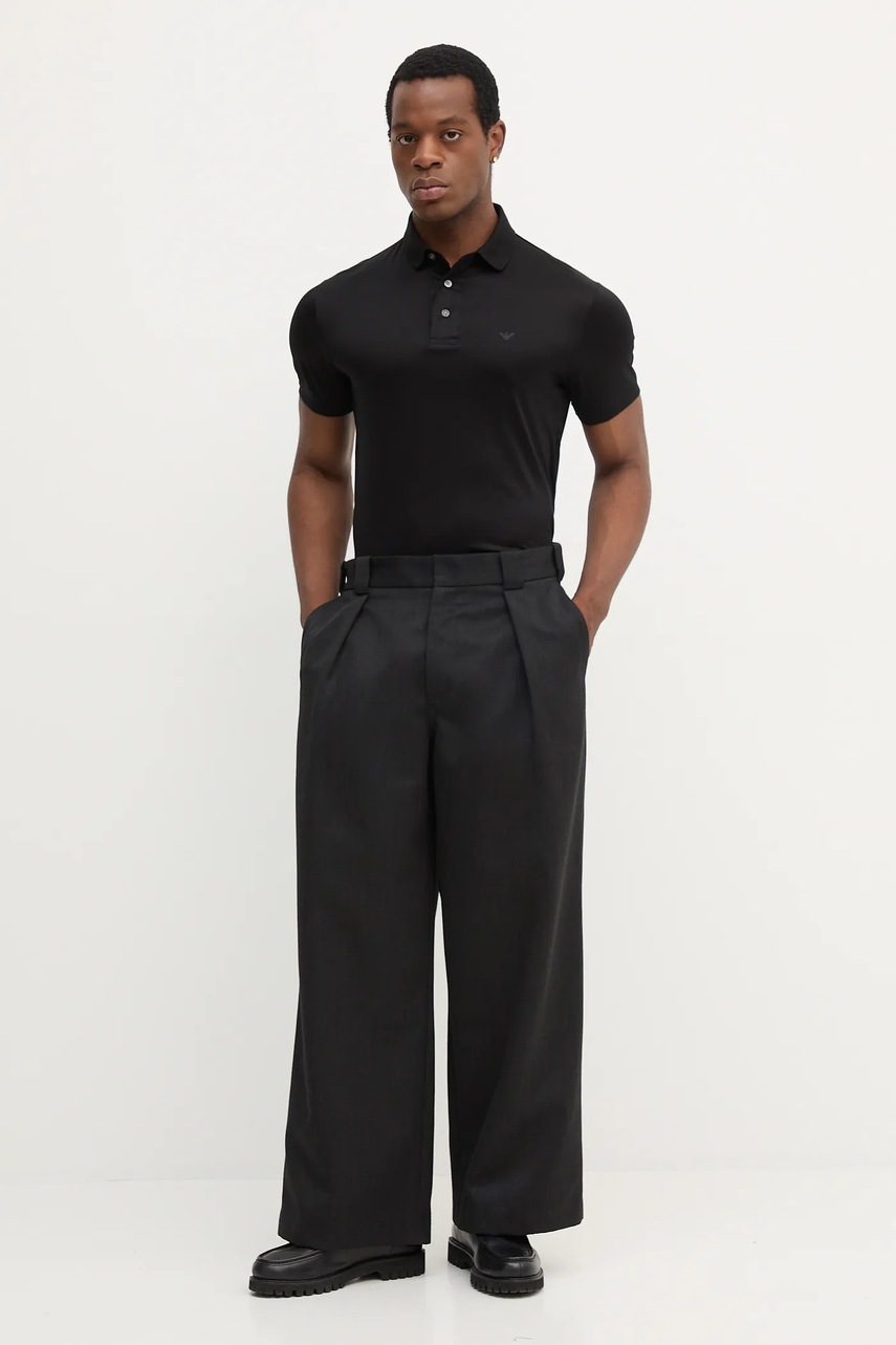 Поло Emporio Armani цвет чёрный однотонное 8N1F96 1JUVZ