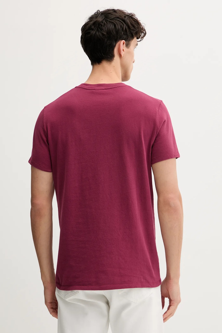 Βαμβακερό μπλουζάκι American Vintage ανδρικό, χρώμα: μπορντό, MYKO02C φωτογραφία
