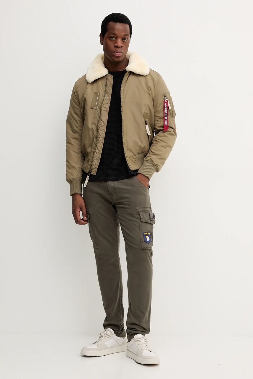 Хлопковая футболка Alpha Industries цвет чёрный с принтом 258502.03