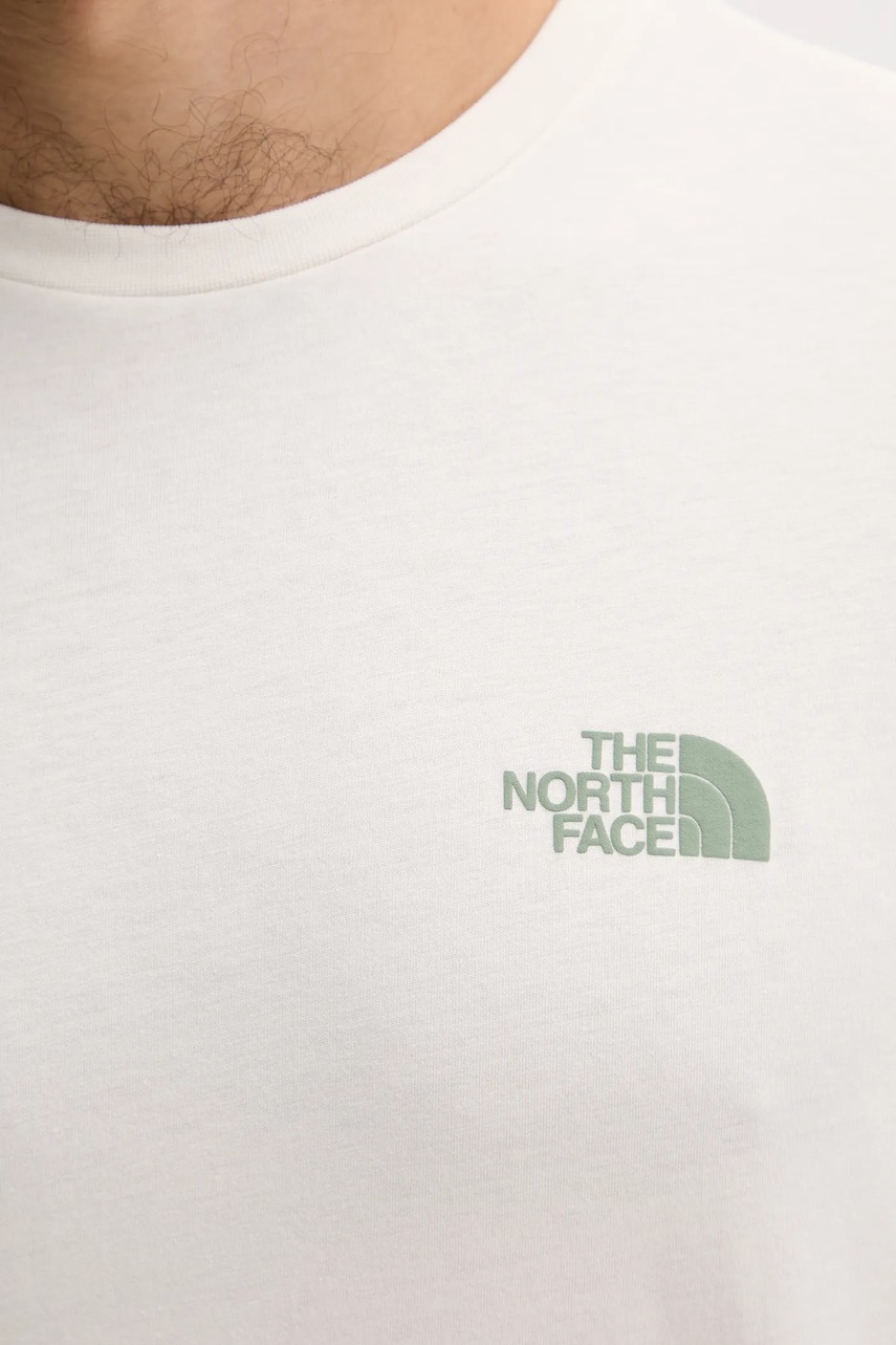 Βαμβακερό μπλουζάκι The North Face ανδρικό, χρώμα: μπεζ, NF0A8E4EQLI1 φωτογραφία