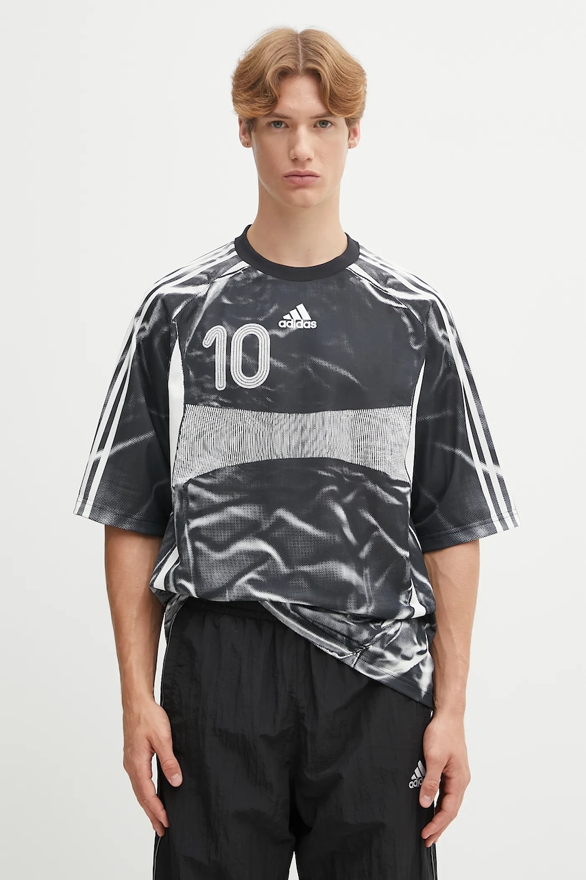 adidas Originals tricou Adilenium Tg Je culoarea negru, cu imprimeu, KF8522