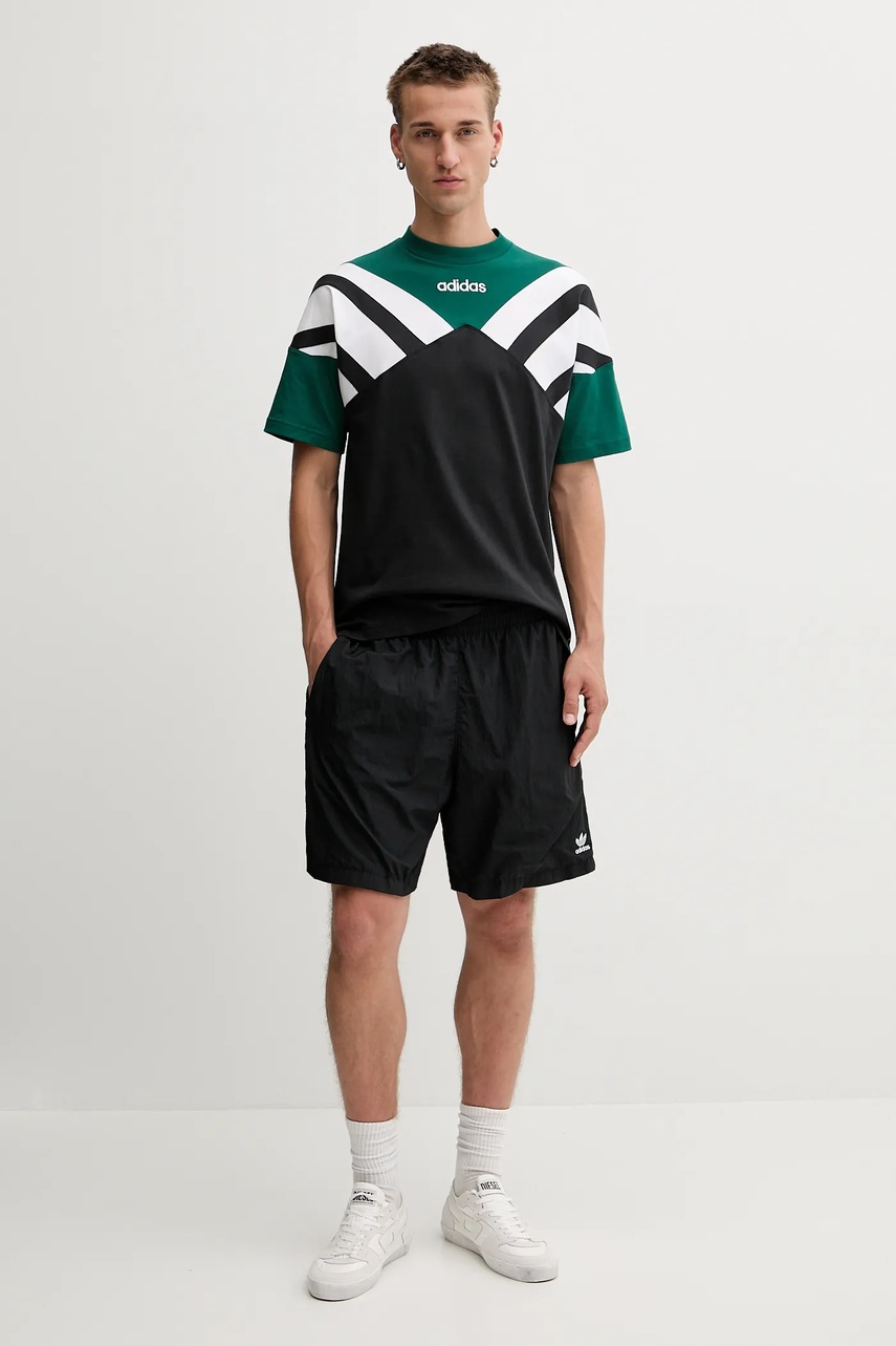 Хлопковая футболка adidas Originals Cutline Tee цвет чёрный узор JX3075