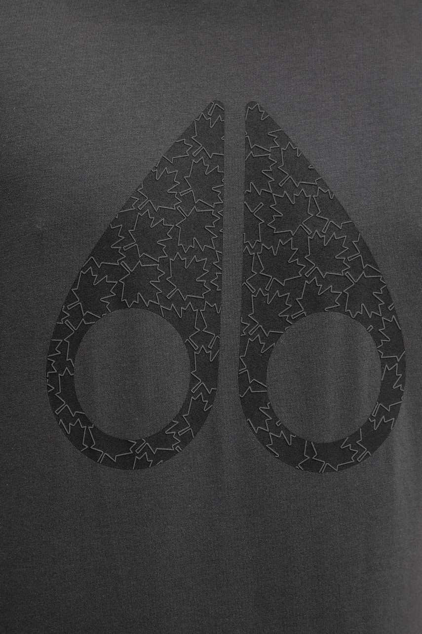 Βαμβακερό μπλουζάκι MOOSE KNUCKLES Chamblee ανδρικό, χρώμα: γκρι, M35MT751 φωτογραφία