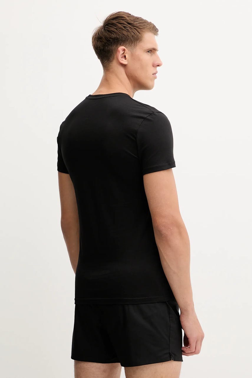 Хлопковая футболка Just Cavalli 2 шт цвет чёрный однотонная 79OAJU03 CJUT1