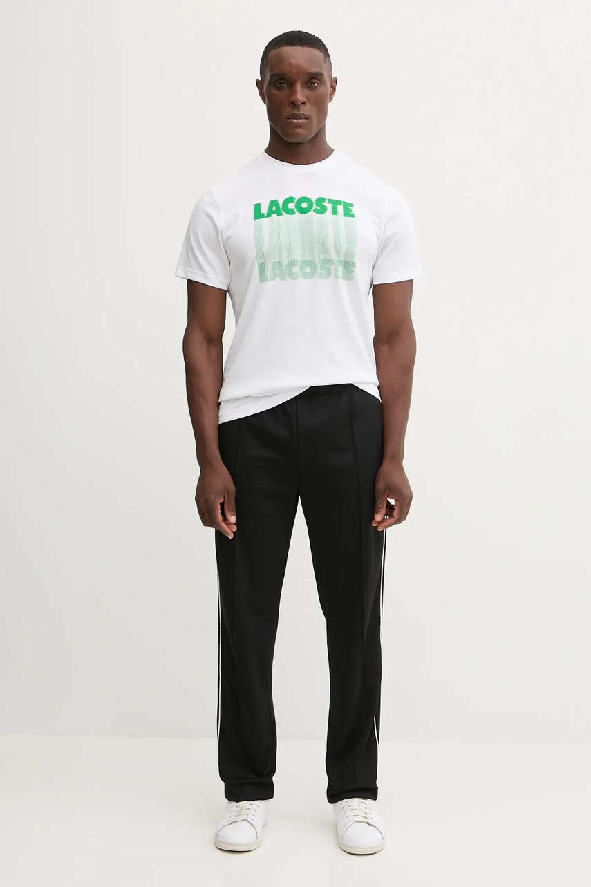 Футболка Lacoste цвет белый с принтом TH4781