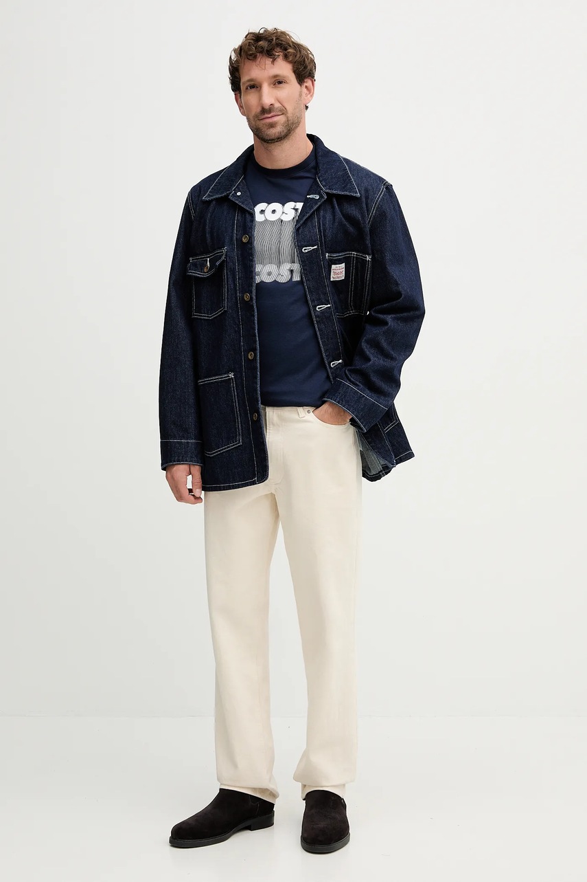 Футболка Lacoste цвет синий с принтом TH4781